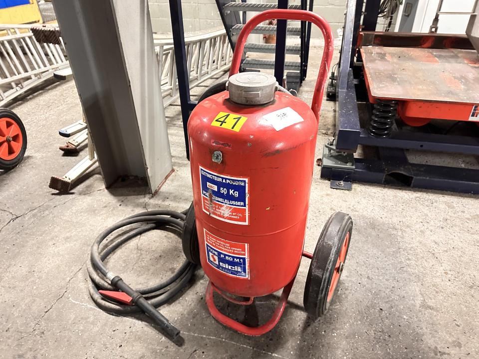 Sicli Mobile ABC powder fire extinguisher 50kg Fire and theft prevention