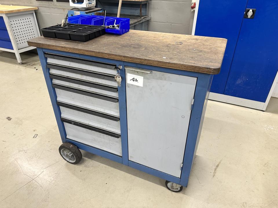 Fully stocked workshop bench / trolley Garage workshop inventory & tools