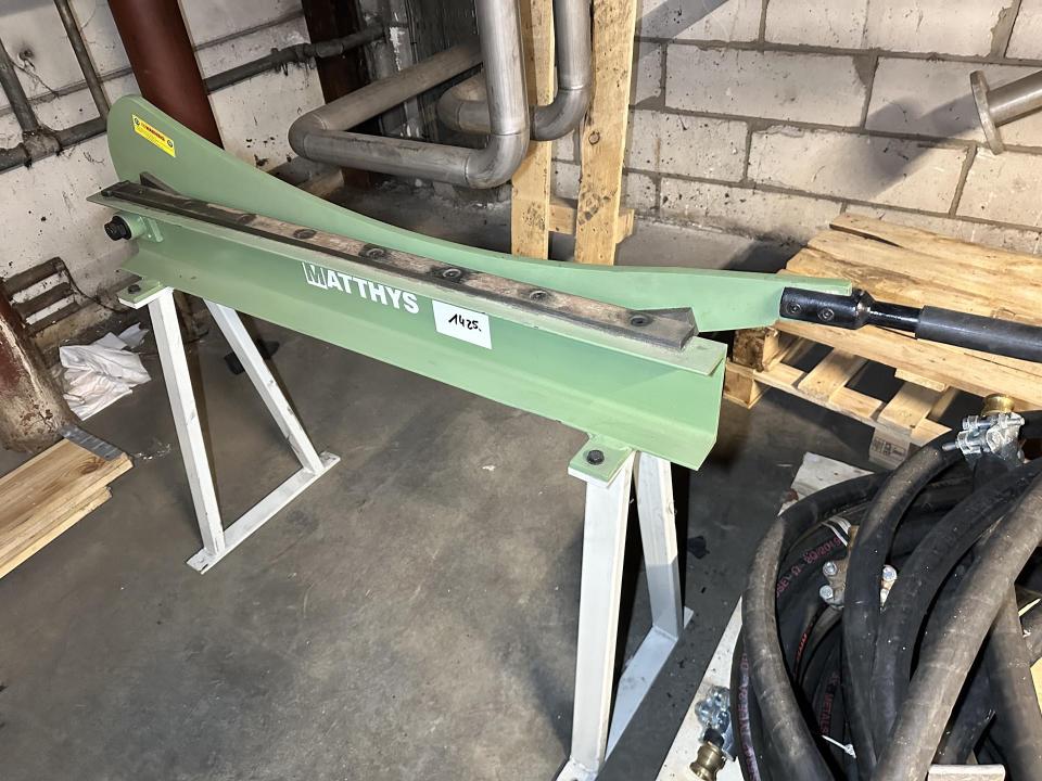 Hand shears on frame 