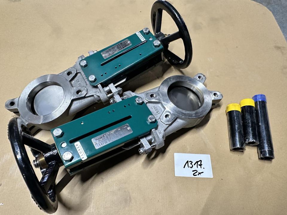 Pneumatic slide valves Valves